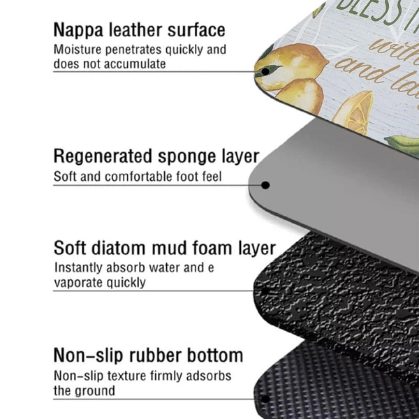 Luxe Home International LUXE HOME INTERNATIONAL Rectangular Pack of 6 Table Placemat (Yellow, Rubber) - 30x40 cm, Yellow