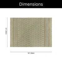 Luxe Home International LUXE HOME INTERNATIONAL Rectangular Pack of 6 Table Placemat (Gold, PVC) - 30x46 cm, Gold