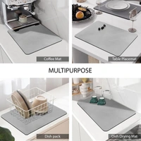 Luxe Home International LUXE HOME INTERNATIONAL Rectangular Pack of 6 Table Placemat (Grey, Rubber) - 30x40 cm, Grey