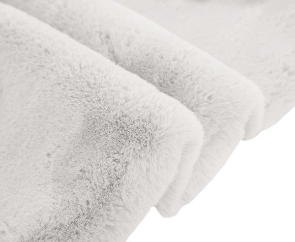 Luxe Home International LUXE HOME INTERNATIONAL Ruffle Ultra Soft Rabbit Fur Area Rectangular Rugs Anti-Skid Washable Carpet For Kitchen,Bedroom,Living-Room,Prayer Room,Office,Hotels,Halls(Piece Of 1,White,6' X 9') - 6X9, White