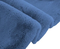 Luxe Home International LUXE HOME INTERNATIONAL Ruffle Ultra Soft Rabbit Fur Area Rectangular Rugs Anti-Skid Washable Carpet For Kitchen,Bedroom,Living-Room,Prayer Room,Office,Hotels,Halls(Piece Of 1,Blue,6' X 9') - 6X9, Blue