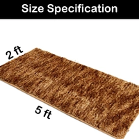 LUXE HOME INTERNATIONAL Runner Hawaii Microfiber 2500 GSM Anti-Skid ( Antic , 2 Ft x 5 Ft , Pack of 1 ) - 2x5 Ft, Antic