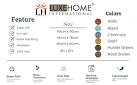 LUXE HOME INTERNATIONAL Runner Hawaii Microfiber 2500 GSM Anti-Skid ( Antic , 2 Ft x 5 Ft , Pack of 1 ) - 2x5 Ft, Antic