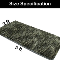 LUXE HOME INTERNATIONAL Runner Hawaii Microfiber 2500 GSM Anti-Skid ( Hunter Green , 2 Ft x 5 Ft , Pack of 1 ) - 2x5 Ft, Hunter Green