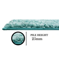 LUXE HOME INTERNATIONAL Runner Hawaii Microfiber 2500 GSM Anti-Skid ( Aqua , 2 Ft x 5 Ft , Pack of 1 ) - 2x5 Ft, Aqua