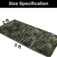 LUXE HOME INTERNATIONAL Runner Hawaii Microfiber 2500 GSM Anti-Skid ( Hunter Green , 2 Ft x 5 Ft , Pack of 1 ) - 2x5 Ft, Hunter Green
