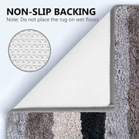 LUXE HOME INTERNATIONAL Bathmat Jaricho Microfiber 2500 GSM Anti-Skid ( 40Cm x 60Cm , Shadow , Pack of 2 ) - 40x60 cm, Shadow