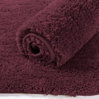 LUXE HOME INTERNATIONAL Carpet Newman Microfiber 2500 GSM Anti Slip ( wine, 4x6 Ft, Pack of 1 ) - 4x6 Ft, wine