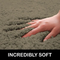 LUXE HOME INTERNATIONAL Bathmat Newman Microfiber 2500 GSM Anti Slip ( taupe, 60x90 cm, Pack of 1 ) - taupe