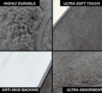 LUXE HOME INTERNATIONAL Carpet Newman Microfiber 2500 GSM Anti Slip ( Silver, 4x6 Ft, Pack of 1 ) - 4x6 Ft, Silver