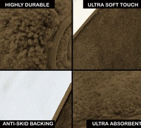 LUXE HOME INTERNATIONAL Carpet Newman Microfiber 2500 GSM Anti Slip ( Coffee, 4x6 Ft, Pack of 1 ) - 4x6 Ft, Coffee