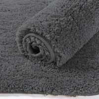 LUXE HOME INTERNATIONAL Runner Newman Microfiber 2500 GSM Anti Slip ( Grey, 2x5 Ft, Pack of 1 ) - 2x5 Ft, Grey