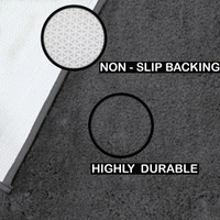 LUXE HOME INTERNATIONAL Runner Newman Microfiber 2500 GSM Anti Slip ( Grey, 2x5 Ft, Pack of 1 ) - 2x5 Ft, Grey