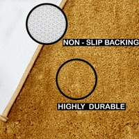 LUXE HOME INTERNATIONAL Runner Newman Microfiber 2500 GSM Anti Slip ( Gold, 2x5 Ft, Pack of 1 ) - 2x5 Ft, Gold