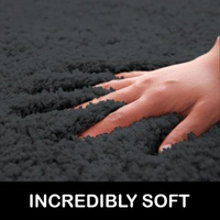 LUXE HOME INTERNATIONAL Bathmat Newman Microfiber 2500 GSM Anti Slip ( Anthra, 2x5 Feet, Pack of 1 ) - 2x5 Ft, Anthrea