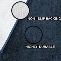 LUXE HOME INTERNATIONAL Bathmat Newman Microfiber 2500 GSM Anti Slip ( Navy Blue, 45x75 cm, Pack of 1 ) - 45x75 cm, Navy Blue