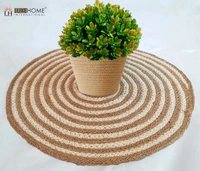 Luxe Home International Luxe Home Placemats (Beige, 15x15 Inch) Natural Jute Placemat for Dining Table Set of 4 - Beige