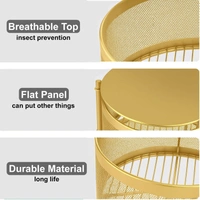 Luxe Home International Storage Trolley Round , 3-Tier Revolving Vegetable Kitchen Rack , Square Multipurpose Storage Rack with Wheels , Metal Fruit Storage Rack , Kitchen Spice Rack (Gold 32x32x60) - 32x32x60 Cm, Gold, 1 Pc Stainless Steel With Weels Storage Trolley