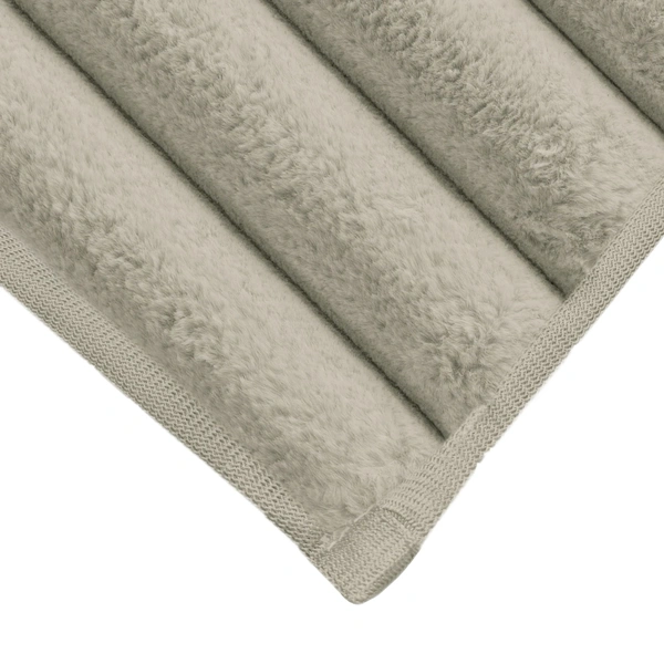 Luxe Home International Stripe Fur Sofa Cover 5 Seater Ultra-Soft Washable Anti-Slip Slipcover for Sofa (Taupe, 170x90+60x90+60x90 cm) - Medium, Taupe