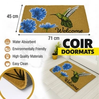 Luxe Home International  Welcome Bird Design Coir Doormat for Entrance (71 x 45 cm ) - 71x 45 Cm, Multicolor