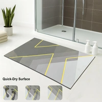 Luxe Home International Luxe Home Internationl Rubber Doormat Abstract Design Anti Slip Skid, Soft, Washable Door Mat for Home Entrance, Bathroom, Kitchen, Living Room, Office (35x58 cm) - 35x58, Multicolor