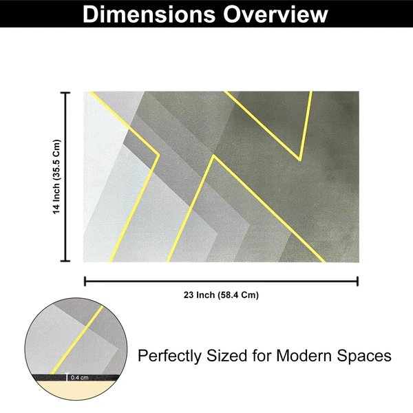 Luxe Home International Luxe Home Internationl Rubber Doormat Abstract Design Anti Slip Skid, Soft, Washable Door Mat for Home Entrance, Bathroom, Kitchen, Living Room, Office (35x58 cm) - 35x58, Multicolor