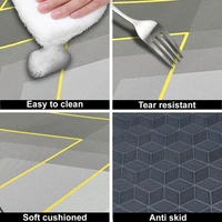 Luxe Home International Luxe Home Internationl Rubber Doormat Abstract Design Anti Slip Skid, Soft, Washable Door Mat for Home Entrance, Bathroom, Kitchen, Living Room, Office (35x58 cm) - 35x58, Multicolor