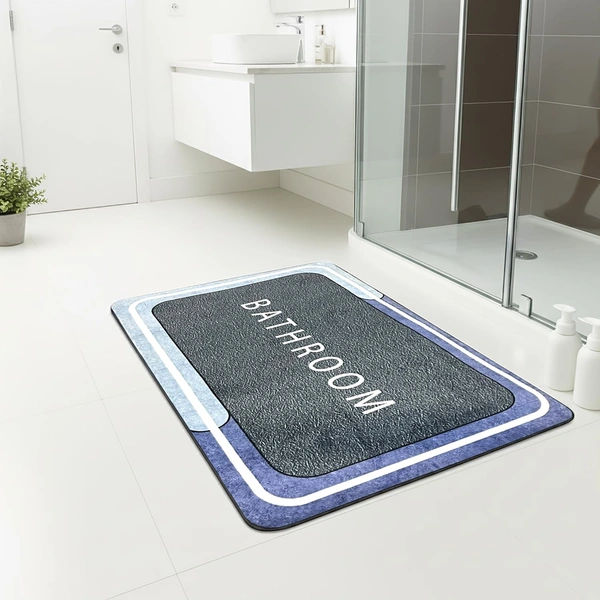 Luxe Home International Luxe Home Internationl Rubber Doormat Bathroom Design Anti Slip Skid, Soft, Washable Door Mat for Home Entrance, Bathroom, Kitchen, Living Room, Office (35x58 cm) - 35x58, Multicolor
