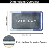Luxe Home International Luxe Home Internationl Rubber Doormat Bathroom Design Anti Slip Skid, Soft, Washable Door Mat for Home Entrance, Bathroom, Kitchen, Living Room, Office (35x58 cm) - 35x58, Multicolor