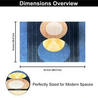 Luxe Home International Luxe Home Internationl Rubber Doormat Blue Moon Design Anti Slip Skid, Soft, Washable Door Mat for Home Entrance, Bathroom, Kitchen, Living Room, Office (35x58 cm) - 35x58, Multicolor