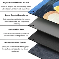 Luxe Home International Luxe Home Internationl Rubber Doormat Blue Moon Design Anti Slip Skid, Soft, Washable Door Mat for Home Entrance, Bathroom, Kitchen, Living Room, Office (35x58 cm) - 35x58, Multicolor