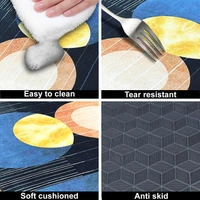 Luxe Home International Luxe Home Internationl Rubber Doormat Blue Moon Design Anti Slip Skid, Soft, Washable Door Mat for Home Entrance, Bathroom, Kitchen, Living Room, Office (35x58 cm) - 35x58, Multicolor