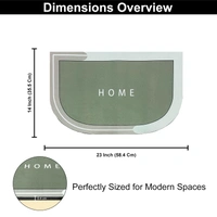 Luxe Home International Luxe Home Internationl Rubber Doormat Home Design Anti Slip Skid, Soft, Washable Door Mat for Home Entrance, Bathroom, Kitchen, Living Room, Office (35x58 cm) - 35x58, Multicolor