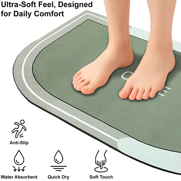 Luxe Home International Luxe Home Internationl Rubber Doormat Home Design Anti Slip Skid, Soft, Washable Door Mat for Home Entrance, Bathroom, Kitchen, Living Room, Office (35x58 cm) - 35x58, Multicolor