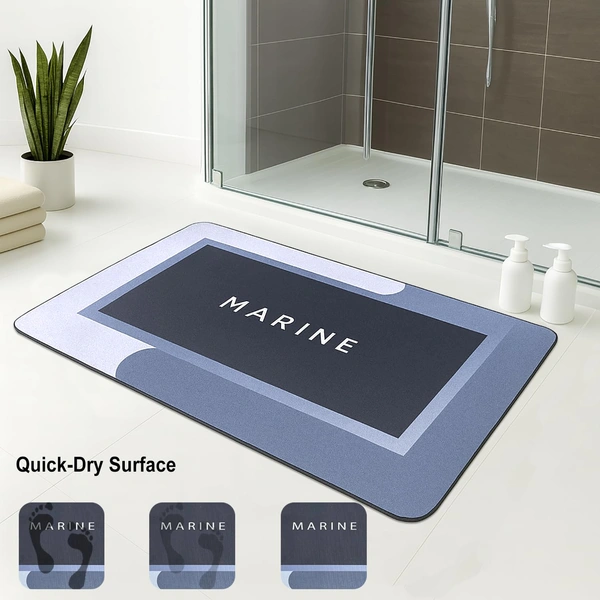 Luxe Home International Luxe Home Internationl Rubber Doormat Marine Design Anti Slip Skid, Soft, Washable Door Mat for Home Entrance, Bathroom, Kitchen, Living Room, Office (35x58 cm) - 35x58, Multicolor