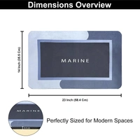 Luxe Home International Luxe Home Internationl Rubber Doormat Marine Design Anti Slip Skid, Soft, Washable Door Mat for Home Entrance, Bathroom, Kitchen, Living Room, Office (35x58 cm) - 35x58, Multicolor