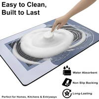 Luxe Home International Luxe Home Internationl Rubber Doormat Marine Design Anti Slip Skid, Soft, Washable Door Mat for Home Entrance, Bathroom, Kitchen, Living Room, Office (35x58 cm) - 35x58, Multicolor