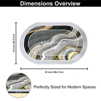 Luxe Home International Luxe Home Internationl Rubber Doormat Swirl Design Anti Slip Skid, Soft, Washable Door Mat for Home Entrance, Bathroom, Kitchen, Living Room, Office (35x58 cm) - 35x58, Multicolor