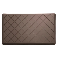 LUXE HOME INTERNATIONAL Luxe Home Jersey Boxes Anti-Fatigue (45x75 cm) Kitchen Mat Brown , Cushioned Support, Stylish and Durable, Easy to Clean, Non-Slip Bottom , Ideal for Kitchen, Desk, Laundry, Garage - 45x75 cm, Brown