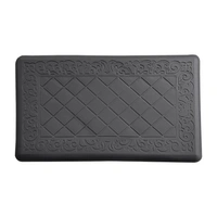 LUXE HOME INTERNATIONAL Luxe Home Jersey Diamond Anti-Fatigue (45x75 cm) Kitchen Mat Black , Cushioned Support, Stylish and Durable, Easy to Clean, Non-Slip Bottom , Ideal for Kitchen, Desk, Laundry, Garage - 45x75 cm, Black