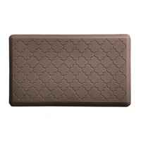 LUXE HOME INTERNATIONAL Luxe Home Jersey Morroccan Anti-Fatigue (45x75 cm) Kitchen Mat Brown , Cushioned Support, Stylish and Durable, Easy to Clean, Non-Slip Bottom , Ideal for Kitchen, Desk, Laundry, Garage - 45x75 cm, Brown