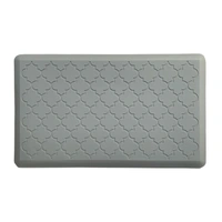 LUXE HOME INTERNATIONAL Luxe Home Jersey Morroccan Anti-Fatigue (45x75 cm) Kitchen Mat Grey, Cushioned Support, Stylish and Durable, Easy to Clean, Non-Slip Bottom , Ideal for Kitchen, Desk, Laundry, Garage - 45x75 cm, Grey