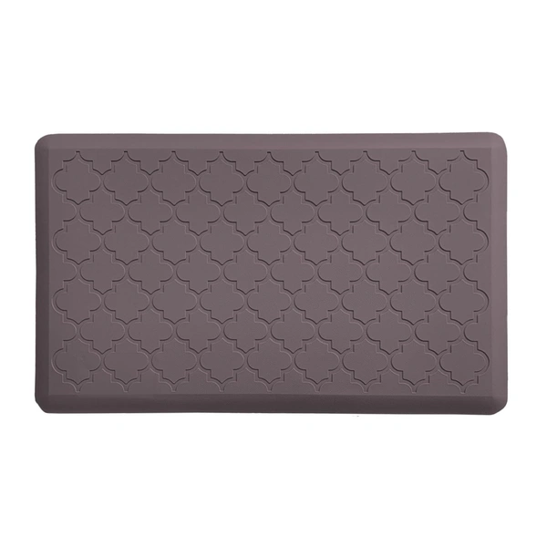 LUXE HOME INTERNATIONAL Luxe Home Jersey Morroccan Anti-Fatigue (45x75 cm) Kitchen Mat Dark Coffee  Cushioned Support, Stylish and Durable, Easy to Clean, Non-Slip Bottom  Ideal for Kitchen, Desk, Laundry, Garage - 45x75 cm, Dark Coffee