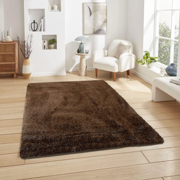 Luxe Home International Luxe Home Jordan Ultra Soft Microfiber (6x9 Feet) Floor Area Rug - copper - Shaggy, Carpet for Living Room, Bedroom Carpets for Floor, and Home Decor - 6X9, copper