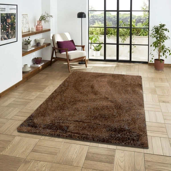 Luxe Home International Luxe Home Jordan Ultra Soft Microfiber (6x9 Feet) Floor Area Rug - copper - Shaggy, Carpet for Living Room, Bedroom Carpets for Floor, and Home Decor - 6X9, copper