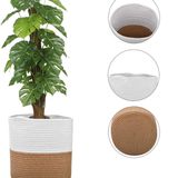 LUXE HOME INTERNATIONAL Luxe Home Jute Planter Pots or Storing Basket For Storage In Kitchen Pantry Or Bedroom ( Mix, 6"x6", Pack of 3 ) - Mix