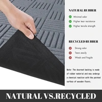 Luxe Home International Luxe Home Line Rubber Coir Door Mat Anti Slip Doormat for Indoor and Outdoor (Silver, 45cm x 75cm) - 45x75 cm, Silver