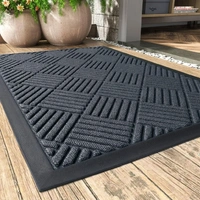 Luxe Home International Luxe Home Line Rubber Coir Door Mat Anti Slip Doormat for Indoor and Outdoor (Grey, 45cm x 75cm) - 45x75 cm, Grey