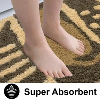 Luxe Home International Luxe Home Macau Cat Bath Mat (40x60 cm) Super Soft Microfiber, Anti Slip Backing, Washable Bathroom Mat Perfect for Bedroom - Chocolate - 40x60 cm, chocolate