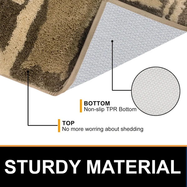 Luxe Home International Luxe Home Macau Cat Bath Mat (40x60 cm) Super Soft Microfiber, Anti Slip Backing, Washable Bathroom Mat Perfect for Bedroom - Chocolate - 40x60 cm, chocolate